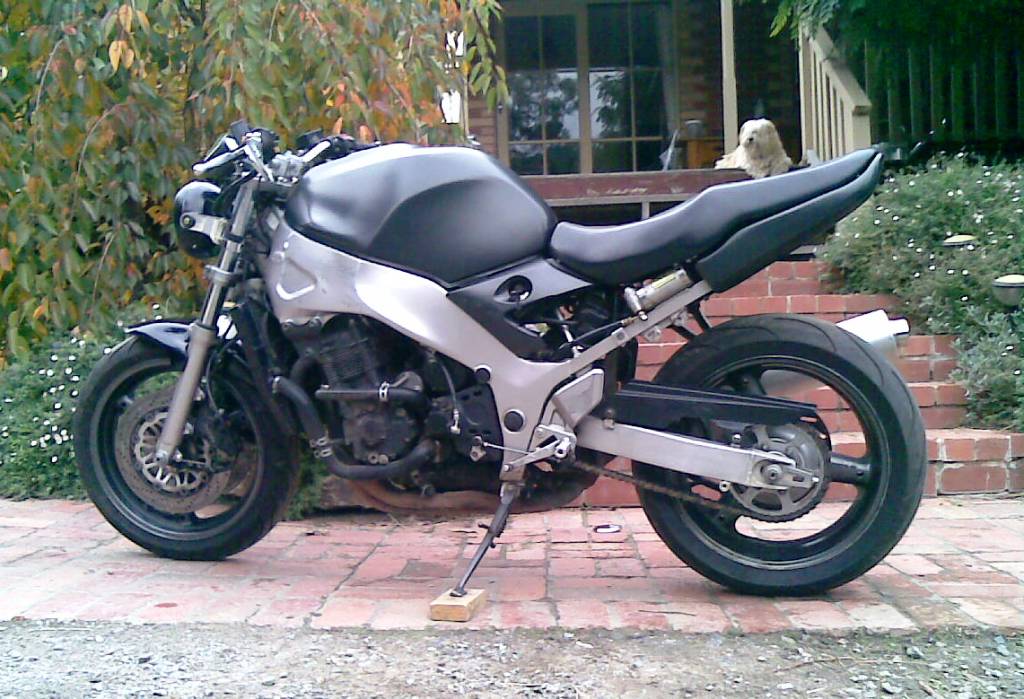 RF 900 - Suzuki RF 900 A16 Stubby Carbon Exhaust with 